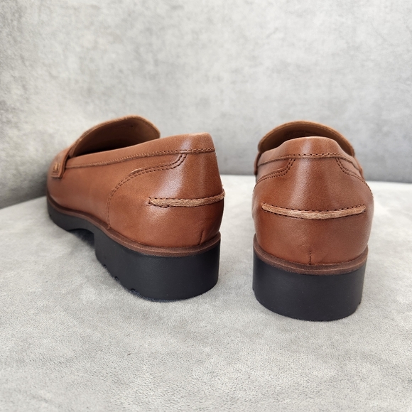 Vionic Dress Loafers 10 Brown Leather Cleo Classic Comfort Arch Support New $160 - Picture 9 of 13